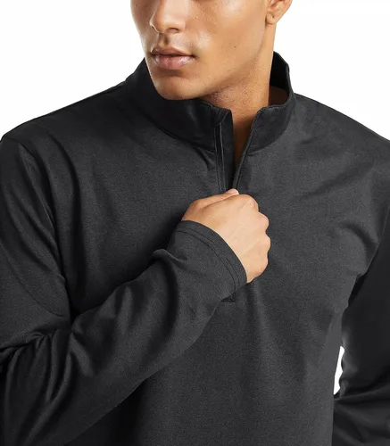Vista 4 de MAGNIVIT Camisas de correr con cremallera de 14 para hombre de manga larga forro polar