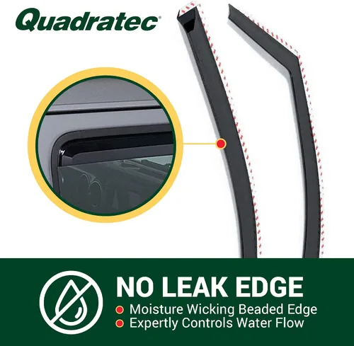 Vista 3 de Quadratec Viseras tintadas para ventana, solo delanteras, se adapta a Jeep Wrangler JL y Gladiator JT 2018-2023, tinte negro ahumado, mantiene fuera