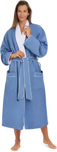 Vista 9 de Bata monarca/ciprés unisex de tejido suave y microfibra, color blanco