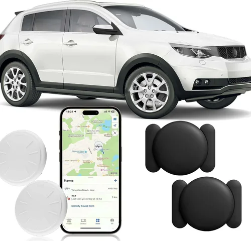 Vista 9 de Rastreador GPS para vehículos, 1 mini rastreador de vehículos ocultos con funda magnética, funciona con Find My (solo iOS), sin tarifa mensual, sin