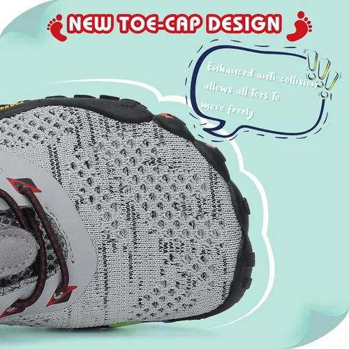 Vista 4 de SAGUARO Zapatos de agua minimalistas para niños y niñas, zapatos descalzos, ligeros, para senderismo, atléticos, al aire libre, secado rápido