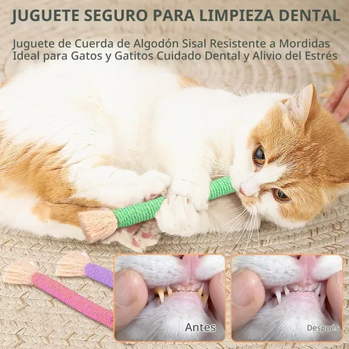 Vista 3 de Retro Shaw Cuerda de juguetes para gatos con hierba gatera, juguete
