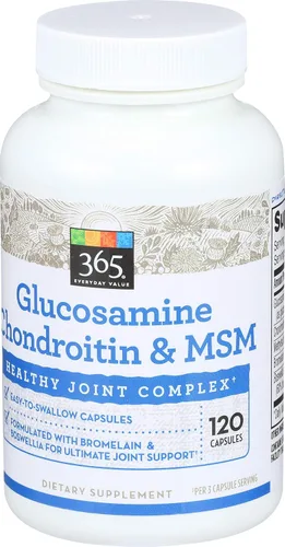 Vista 2 de 365 by Whole Foods Market, Glucosamina Condroitina y MSM, 120 ct