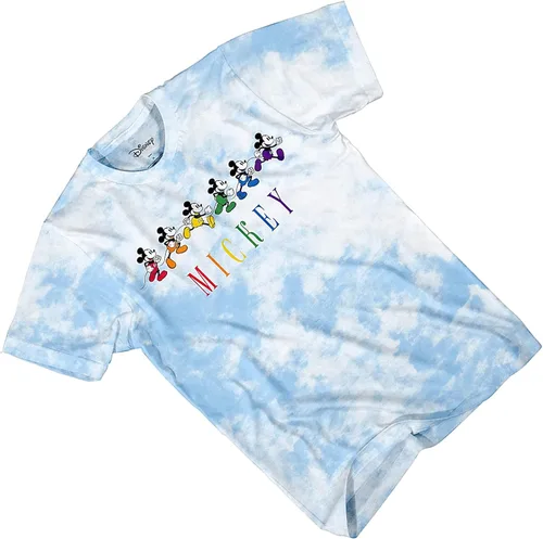 Vista 4 de Disney Camisa de Mickey Mouse para hombre, diseño clásico de Mickey Mouse Tie Dye