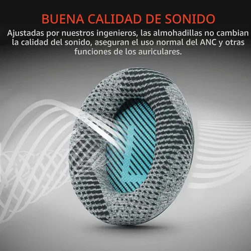 Vista 4 de Krone Kalpasmos - Almohadillas para Bose QC35 y QC45, tela suave Azul