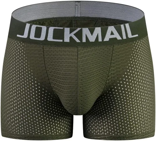 Vista 3 de JOCKMAIL Boxeador de malla para hombre con espalda acolchada para hombre con almohadilla para la cadera