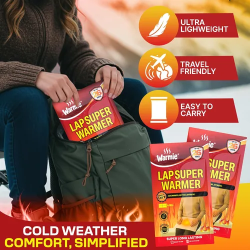 Vista 5 de Warmie Super Warmer for Lap & Body Air‑Activated, Long‑Lasting Wider Size for Maximum Coverage All‑Natural, Odorless, Steady Heating for Cold