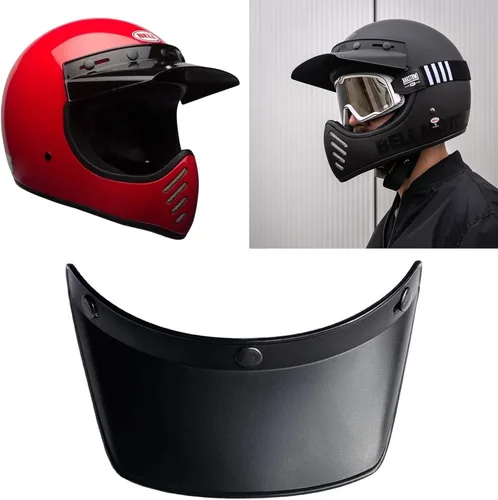 Vista 2 de Visera de casco de motocicleta de cara abierta, 3 bolsillos