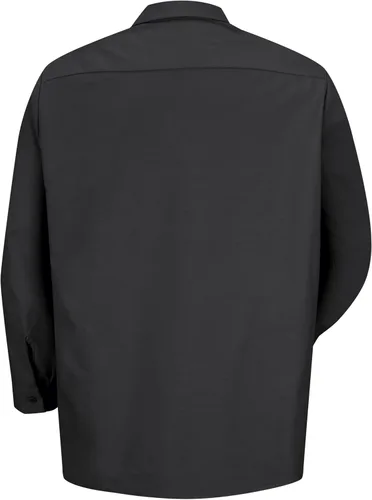 Vista 6 de Red Kap Camisa de trabajo industrial de manga larga para hombre Negro