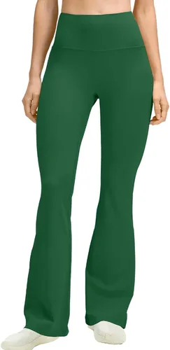 Vista 2 de Unthewe Leggings acampanados de cintura alta para mujer, control de abdomen, pantalones casuales para yoga, entrenamiento, gimnasio