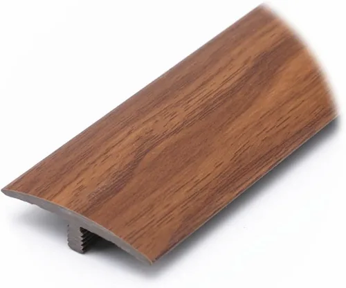 Vista 13 de KADEUX Transición de suelo cortable, umbral en forma de T, transición de madera a azulejo, tiras de conexión de espacio para pisos, ribete de PVC