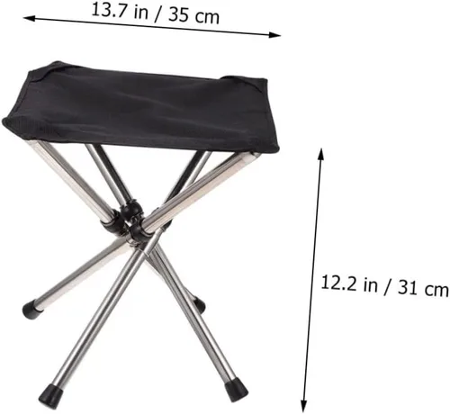 Vista 3 de Leisure Fishing Chair Telescopic Folding Stool Portable Camping Stool for Outdoor Activities