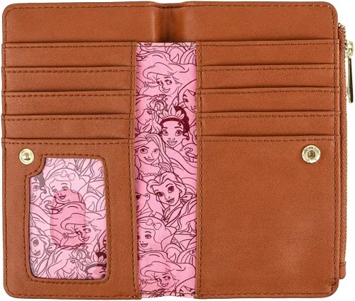 Vista 4 de Loungefly Disney Princesses - Cartera de piel sintética floral, Multi