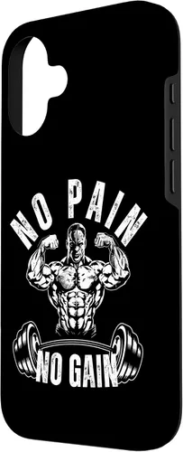 Vista 2 de No Pain No Gain Workout Motivational Case for iPhone 16