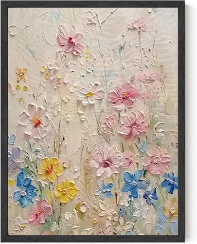 Vista 15 de Arte de pared de paisaje flotante, impresiones de flores silvestres, pinturas botánicas coloridas de la naturaleza, obras de arte de 12 x 16