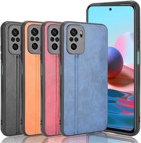 Vista 7 de Funda de teléfono para Xiaomi Redmi Note 10S, Funda para Xiaomi Redmi Note 10S Funda protectora de cuero PU estilo vaca, cubierta antideslizante a