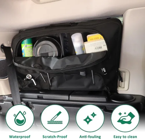Vista 4 de Organizador de bolsa para maletero de automóvil compatible con Land Rover Discovery 4 2010-2016 Oxford Organizador de almacenamiento trasero, bolsa
