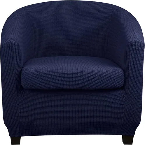 Vista 10 de Lellen Funda para silla de club con funda de cojín de asiento, fundas de sofá, fundas redondas para silla de bañera, funda protectora de sillón