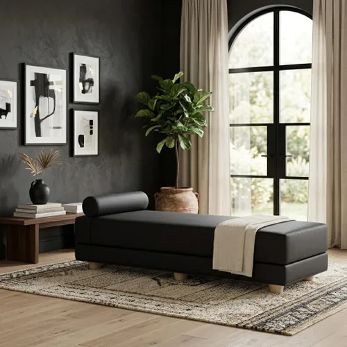 Vista 20 de Jaxx Alon Daybed - Tumbona plegable con colchón de espuma viscoelástica de primera calidad, tamaño Queen, fabricado en los Estados Unidos