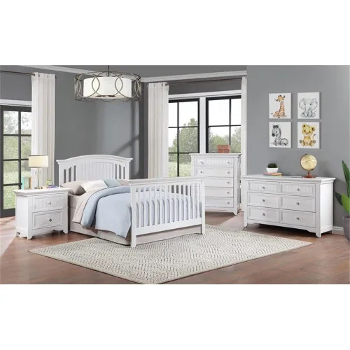 Vista 2 de Suite Bebe Winchester - Kit de conversión de cama matrimonial, color blanco