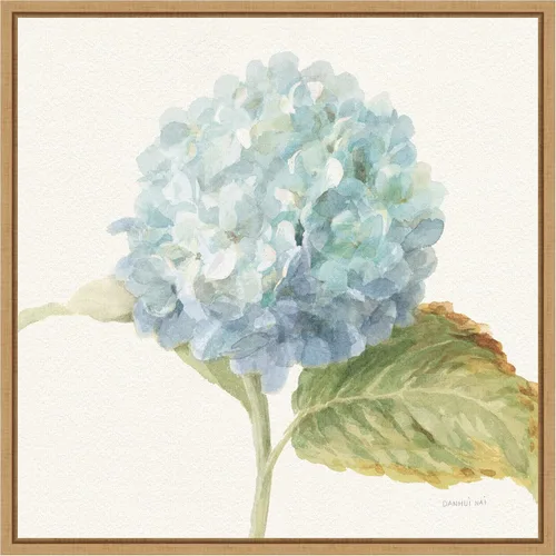 Vista 10 de Amanti Art Lienzo enmarcado para pared, 16 x 16 pulgadas, saco floral V cultivo de hortensia azul por Danhui Nai, lienzo enmarcado para pared, obras