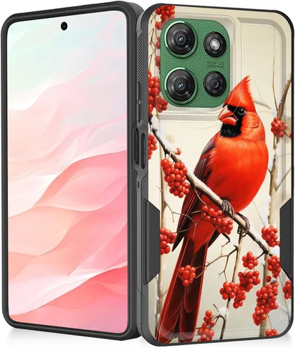 Vista 85 de Funda para Moto G Play 4G 2024, resistente de doble capa híbrida de policarbonato duro, goma suave, a prueba de golpes, funda protectora resistente