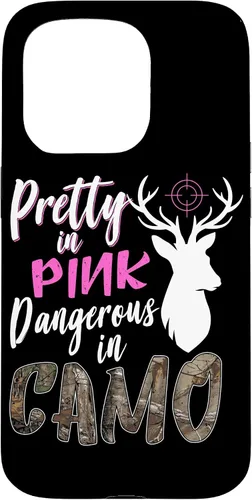 Vista 14 de Funny Pink Camo Hunting Graphic Women Deer Buck Hunters Case for iPhone 17