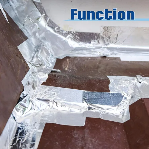 Vista 3 de Sasylvia Paneles autoadhesivos para techos de 6 pulgadas x 33 pies, material de goma adhesiva, superficie de aluminio reflectante intermitente