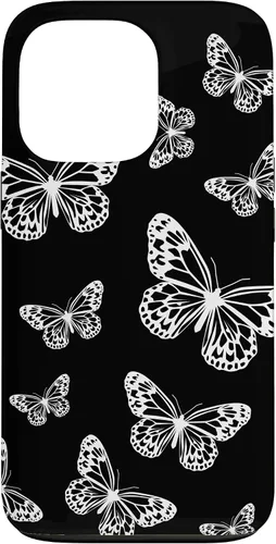 Vista 10 de Cute White Butterflies Black Background Case for iPhone 17