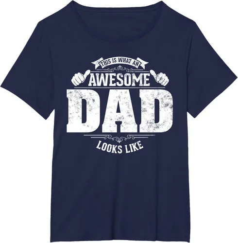 Vista 16 de This is what a awesome dad looks like vintage style design T-Shirt, Negro