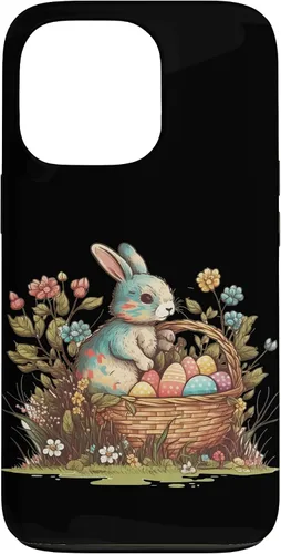 Vista 10 de Happy Easter Day Easter Bunny Happy Easter Egg Basket Case for iPhone 17