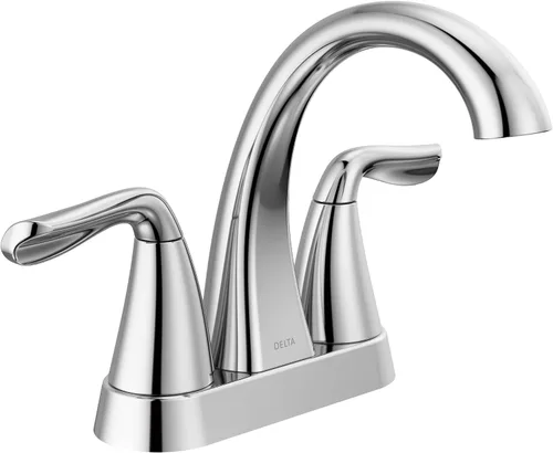 Vista 11 de Delta Arvo - Grifo central de baño extraíble, grifo dorado para lavabo de baño, grifo de baño con rociador extraíble, grifo de baño de 3 agujeros