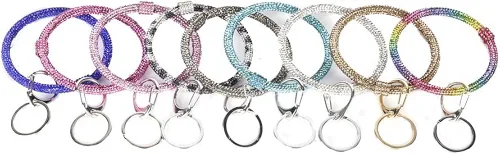 Vista 6 de GUCABE Llavero con diamantes de imitación para mujer, 3 pulgadas