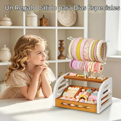 Vista 2 de Soporte para diadema, organizador de accesorios para el cabello