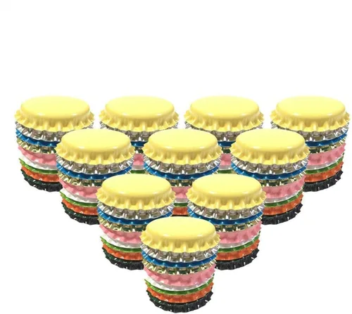 Vista 16 de HAWORTHS - 100 unidades de coronas para botellas, tapas decorativas de doble cara, calcomanías impresas para botellas para lazos para el cabello