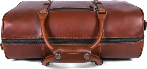Vista 9 de Aaron Leather Goods - Bolsas de viaje de cuero para hombres y mujeres, de cuero de grano completo, para el fin de semana, para deportes y gimnasio