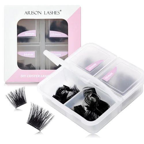 Vista 15 de Arison Lashes Extensiones de pestañas inferiores, 4 estilos, pestañas inferiores, pestañas inferiores individuales, de 0.315 a 0.318 pulgadas, banda
