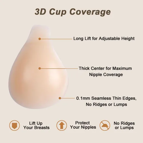 Vista 4 de Sujetador adhesivo para senos grandes con realce de espalda sin tirantes, brasier adhesivo para levantamiento de senos, sujetador invisible