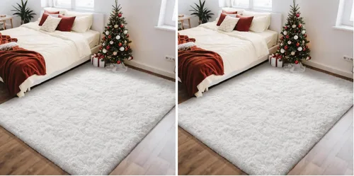 Vista 166 de Ophanie - Alfombras para sala de estar, antideslizante y suave, de felpa grandes y peludas para dormitorio, peludas para niños y niñas, decoración