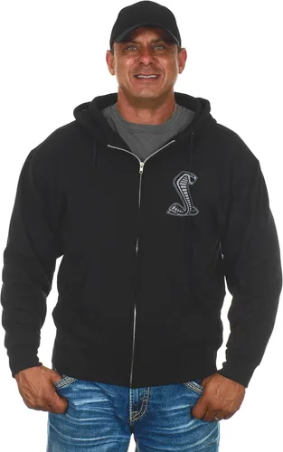 Vista 2 de JH DESIGN GROUP Ford Shelby Cobra - Sudadera con capucha con cremallera y emblemas delanteros y traseros