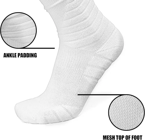 Vista 3 de Yxmeiguo Scrunch - Calcetines de fútbol extra largos acolchados deportivos para hombres y mujeres con soporte para el tobillo, accesorios de fútbol