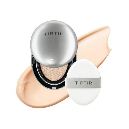 Vista 30 de [*Tamaño mini*] TIRTIR Aura Glow Silver Cushion Base de cojín coreana, (#13N Fair Ivory, 0.15 onzas líquidas)