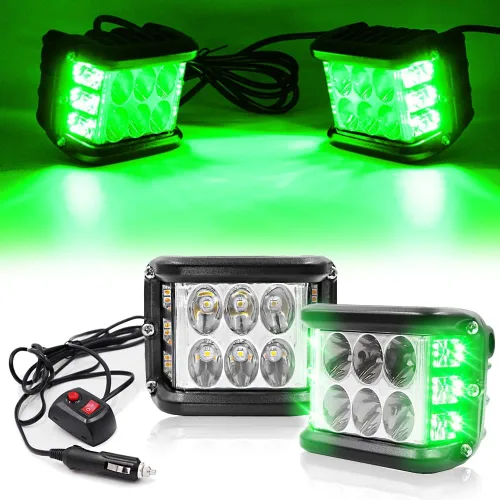 Vista 10 de Luces LED de 4 pulgadas con disparador lateral, luces estroboscópicas de doble color DRL e interruptor para camión, SUV, todoterreno, ATV, UTV 4x4