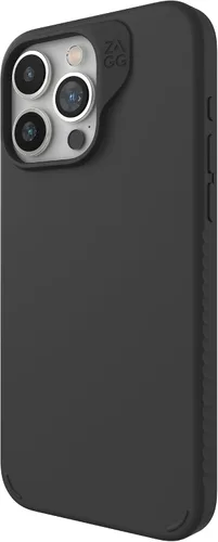 Vista 31 de [Usado] ZAGG Manhattan Snap - Funda para iPhone 15 Pro, funda de silicona de alta calidad, material de grafeno duradero, superficie lisa con un Negro
