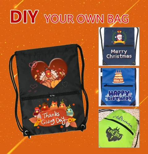 Vista 2 de HOLYLUCK - Mochila, bolsa deportiva con cordón ajustable para gimnasio