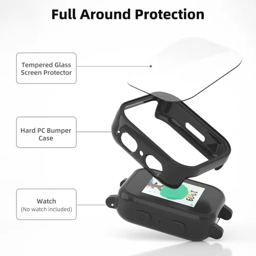 Vista 3 de SimpleThings Protector de pantalla compatible con Gabb Watch 3, paquete de 3 protectores de pantalla de vidrio templado transparente HD