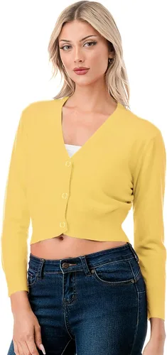 Vista 5 de Cárdigan corto de manga 34 para mujer (S-XXL)