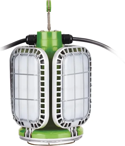 Vista 2 de PowerSmith PTLK516-130 - Luz de trabajo LED temporal de 16,000 lúmenes con 4 paneles pivotantes, gancho de metal de montaje rápido y cable