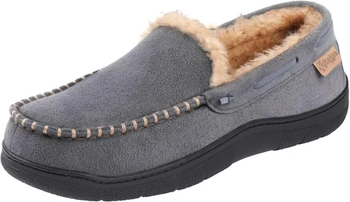 Vista 7 de Zigzagger - Pantuflas estilo mocasín de microgamuza y espuma viscoelástica, para hombre