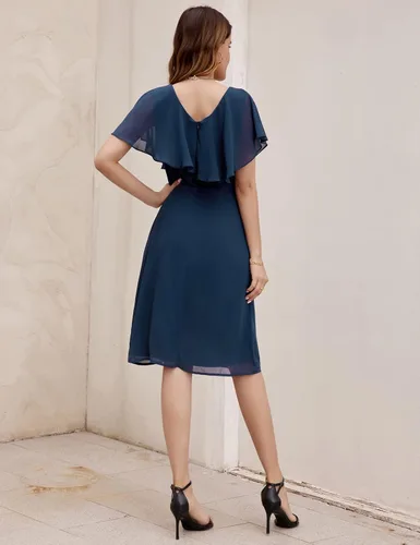 Vista 2 de GRACE KARIN Vestidos de cóctel de gasa con volantes para mujer para fiestas y bodas